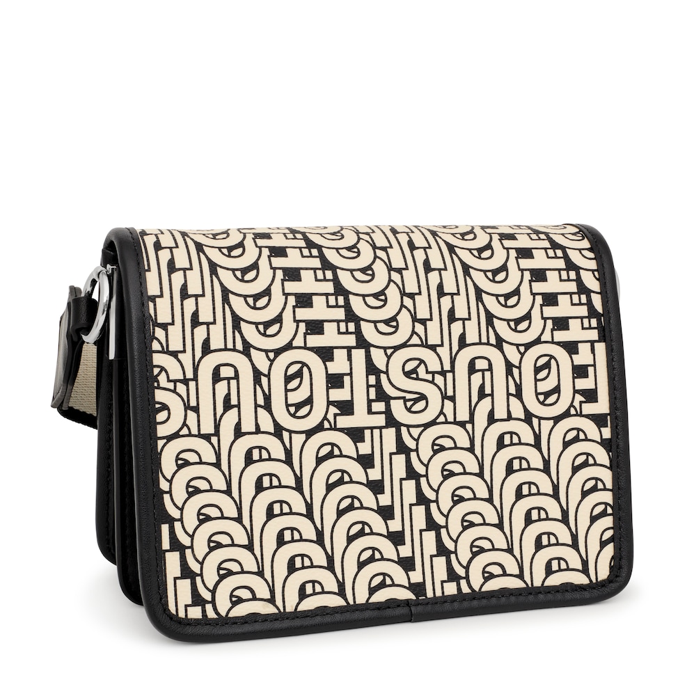 Bandolera peque&ntilde;a Audree beige y negra TOUS Vera