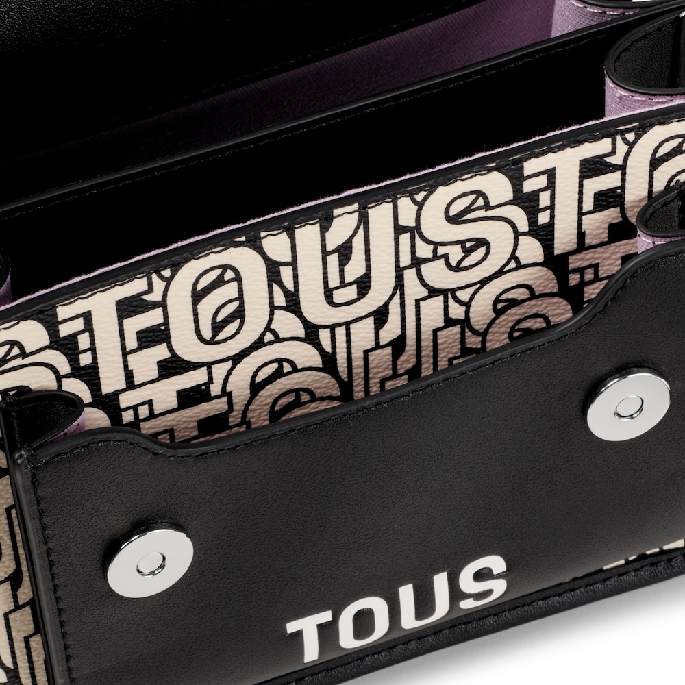 Bandolera peque&ntilde;a Audree beige y negra TOUS Vera