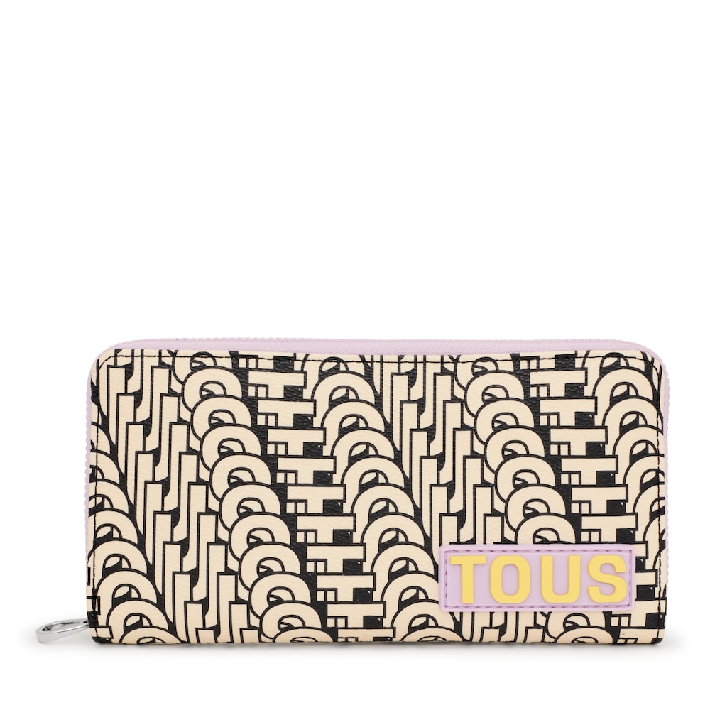 Beżowo-czarny portfel TOUS Vera