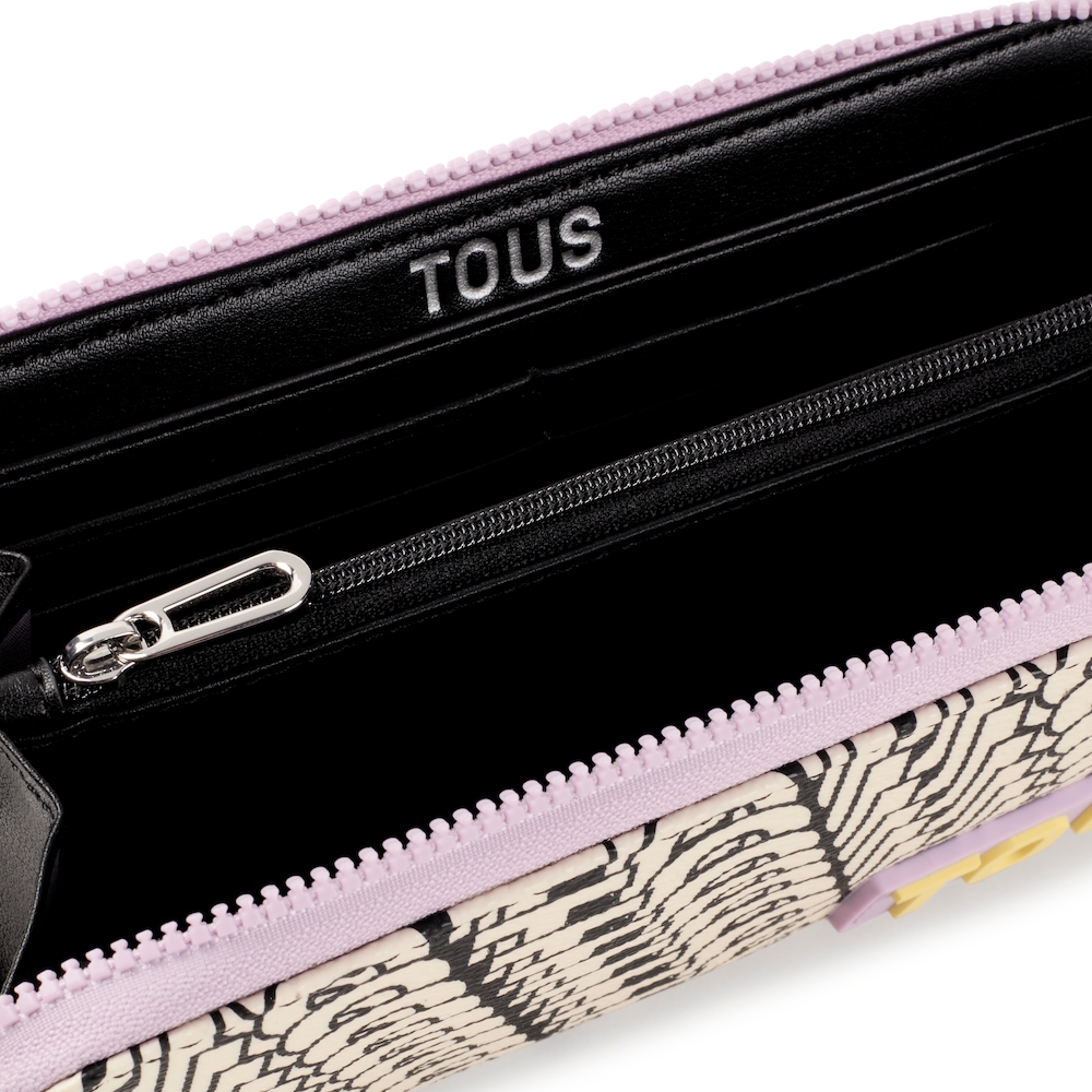 Beżowo-czarny portfel TOUS Vera