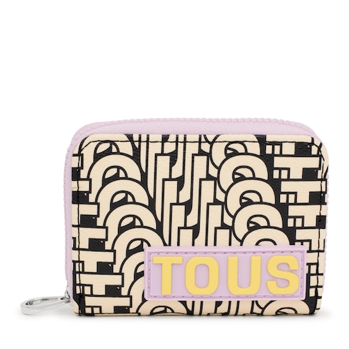 Porta-moedas bege e preto TOUS Vera