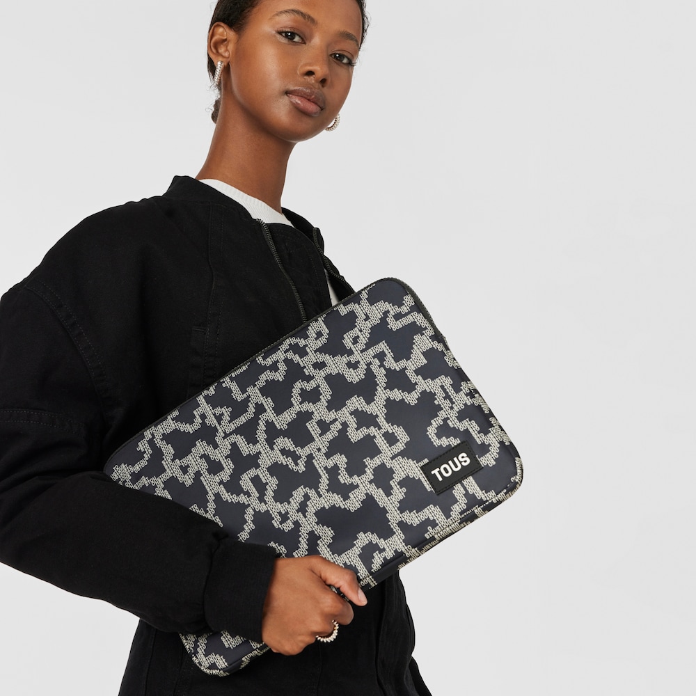 Funda para port&aacute;til negra Kaos Pix Soft