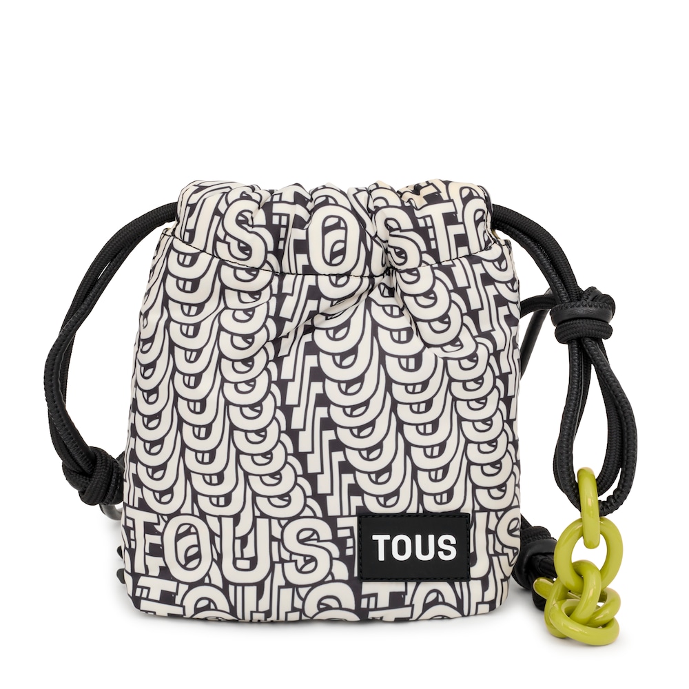 Mini bolso blanco y negro TOUS Cloud Soft image number 0