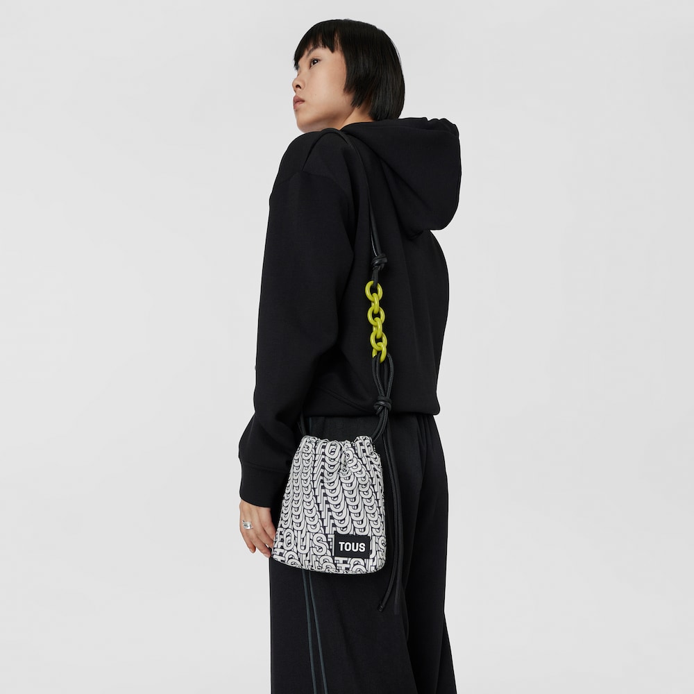 Czarno-biała mini torebka TOUS Cloud Soft