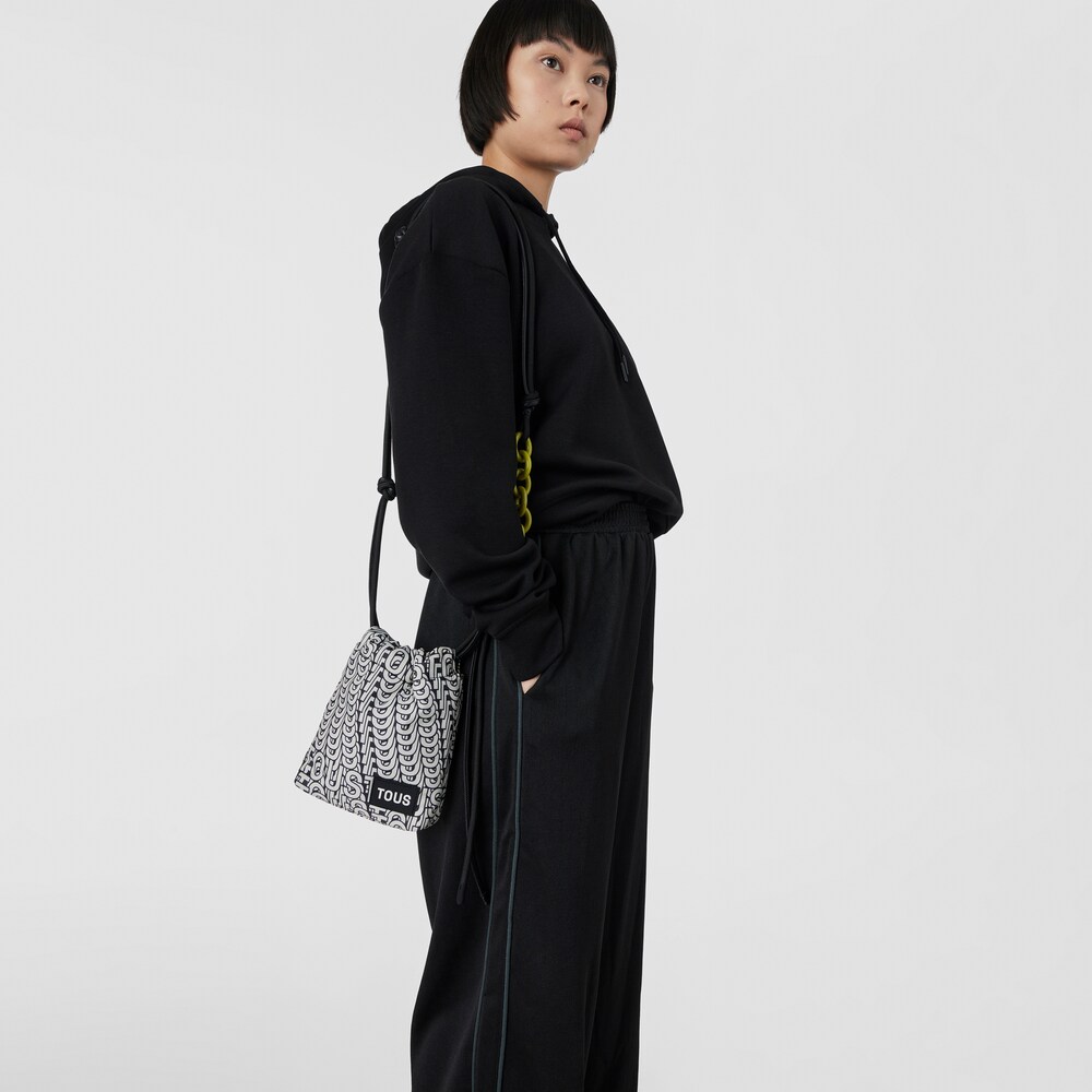 Czarno-biała mini torebka TOUS Cloud Soft