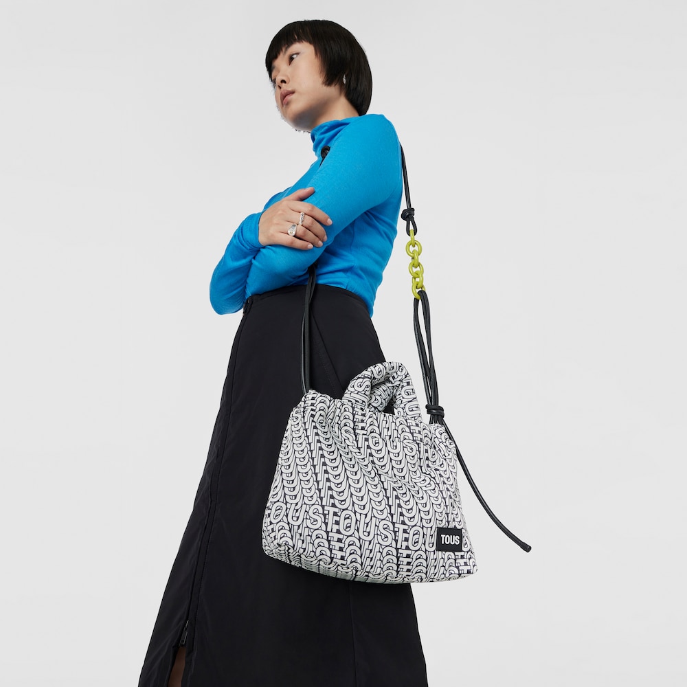 Saca mediana blanco y negro TOUS Cloud Soft