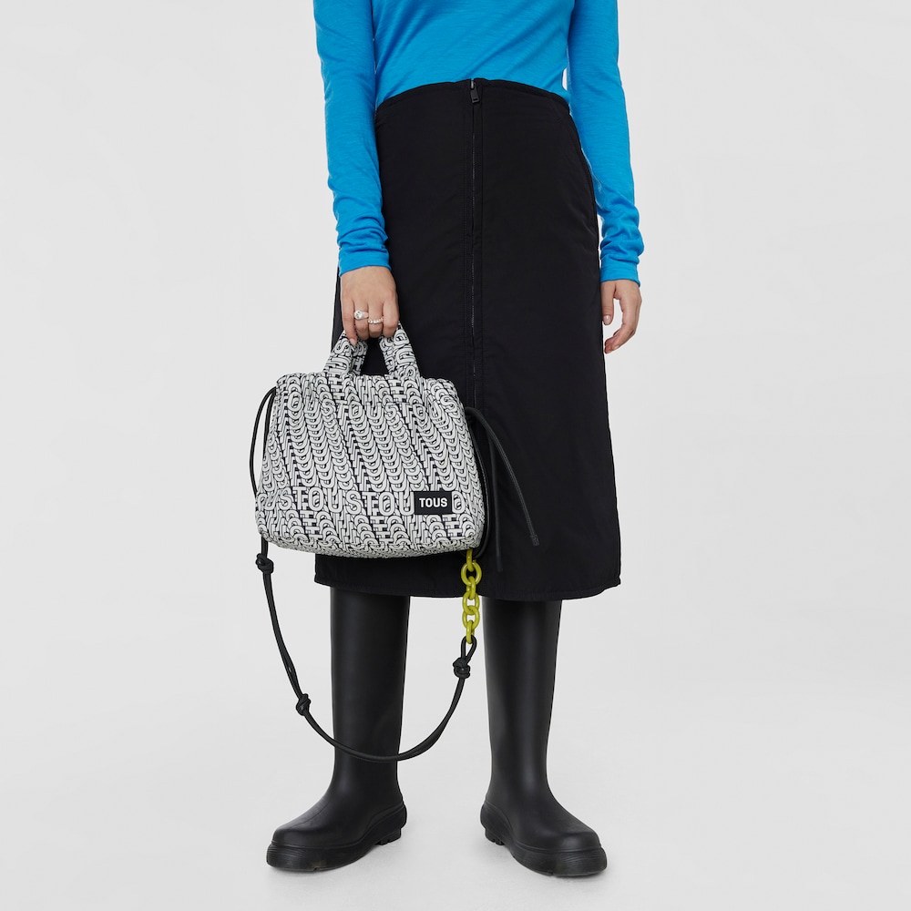 Saca mediana blanco y negro TOUS Cloud Soft