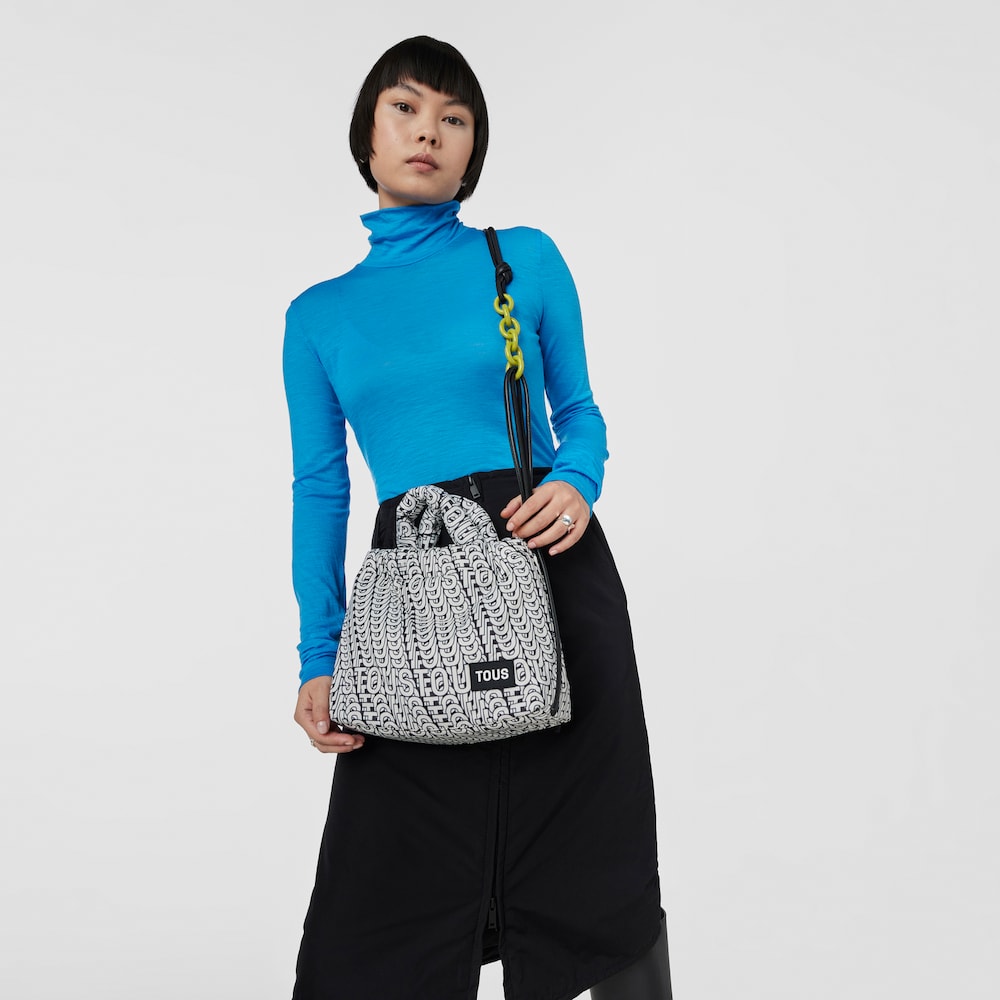 Saca mediana blanco y negro TOUS Cloud Soft