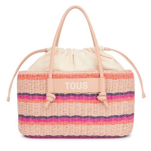 Large taupe-colored Tote bag Scoubidou image number 0