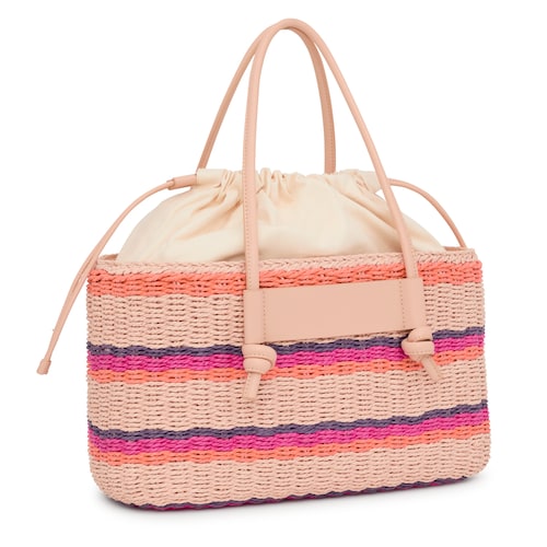 Duża torba z rączkami Scoubidou w kolorze ciemnoszarym