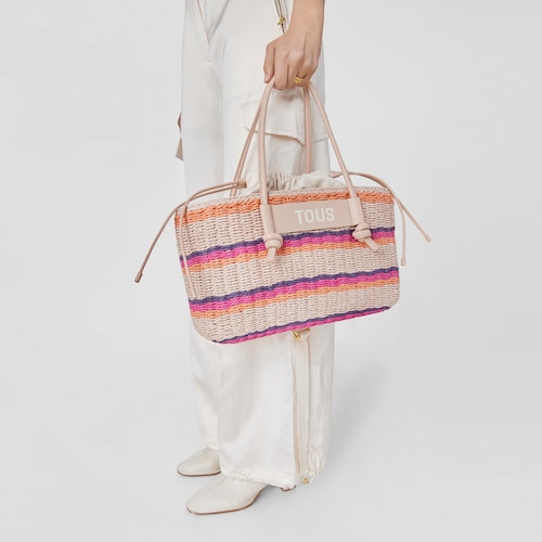 Duża torba z rączkami Scoubidou w kolorze ciemnoszarym