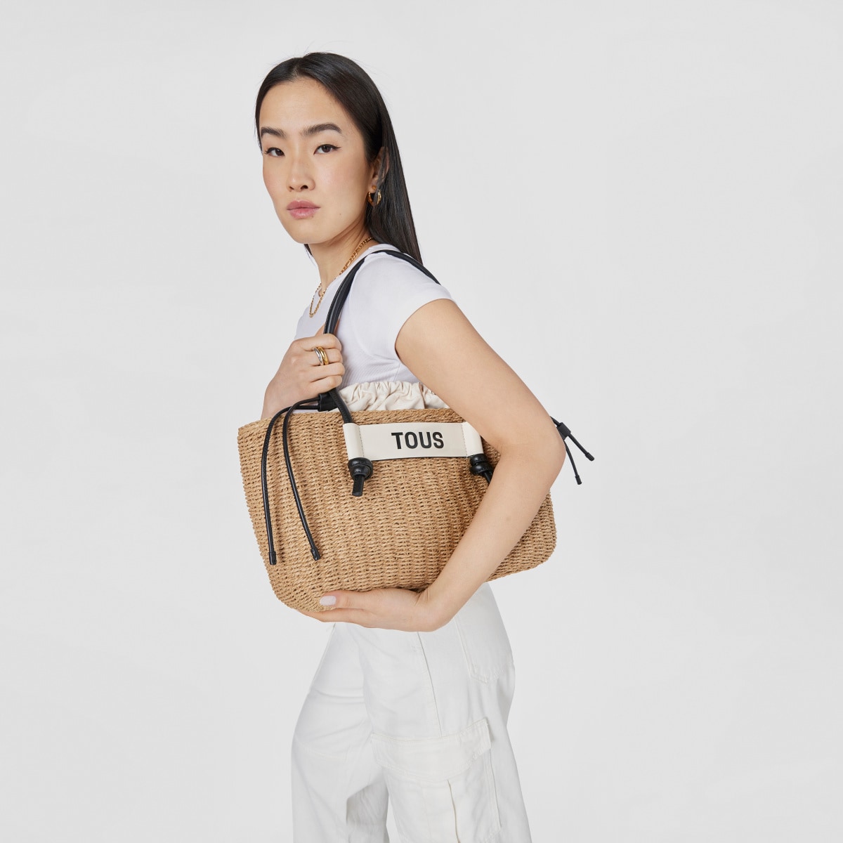 Large black Tote bag Scoubidou