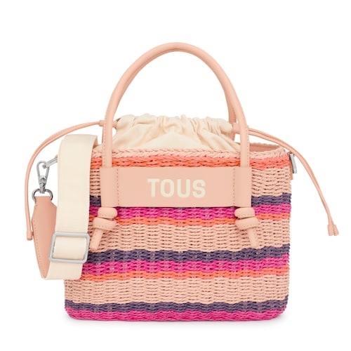 Medium taupe-colored Tote bag Scoubidou image number 0