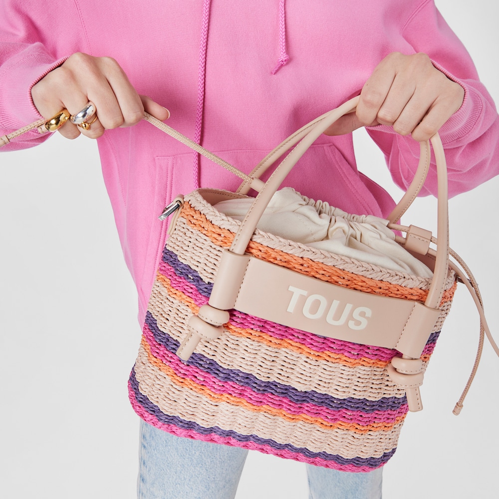 Medium taupe-colored Tote bag Scoubidou