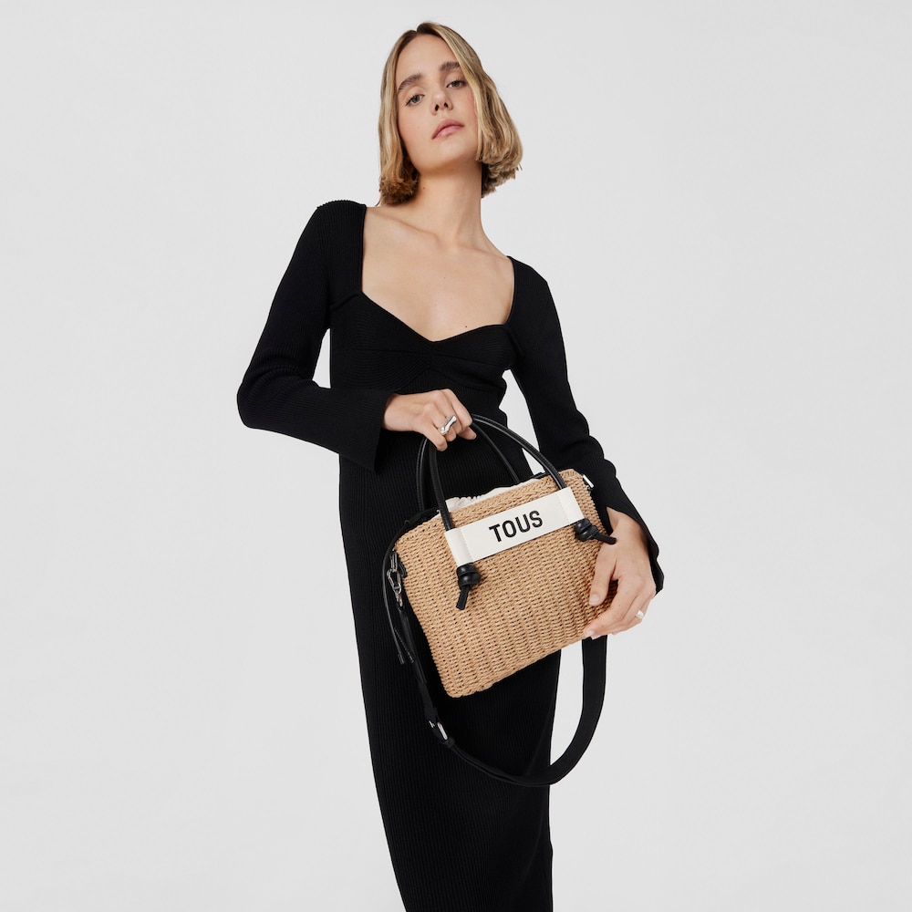 Capazo mediano negro Scoubidou