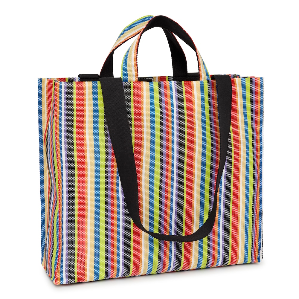 Large black TOUS Stripes Shopping bag image number 1