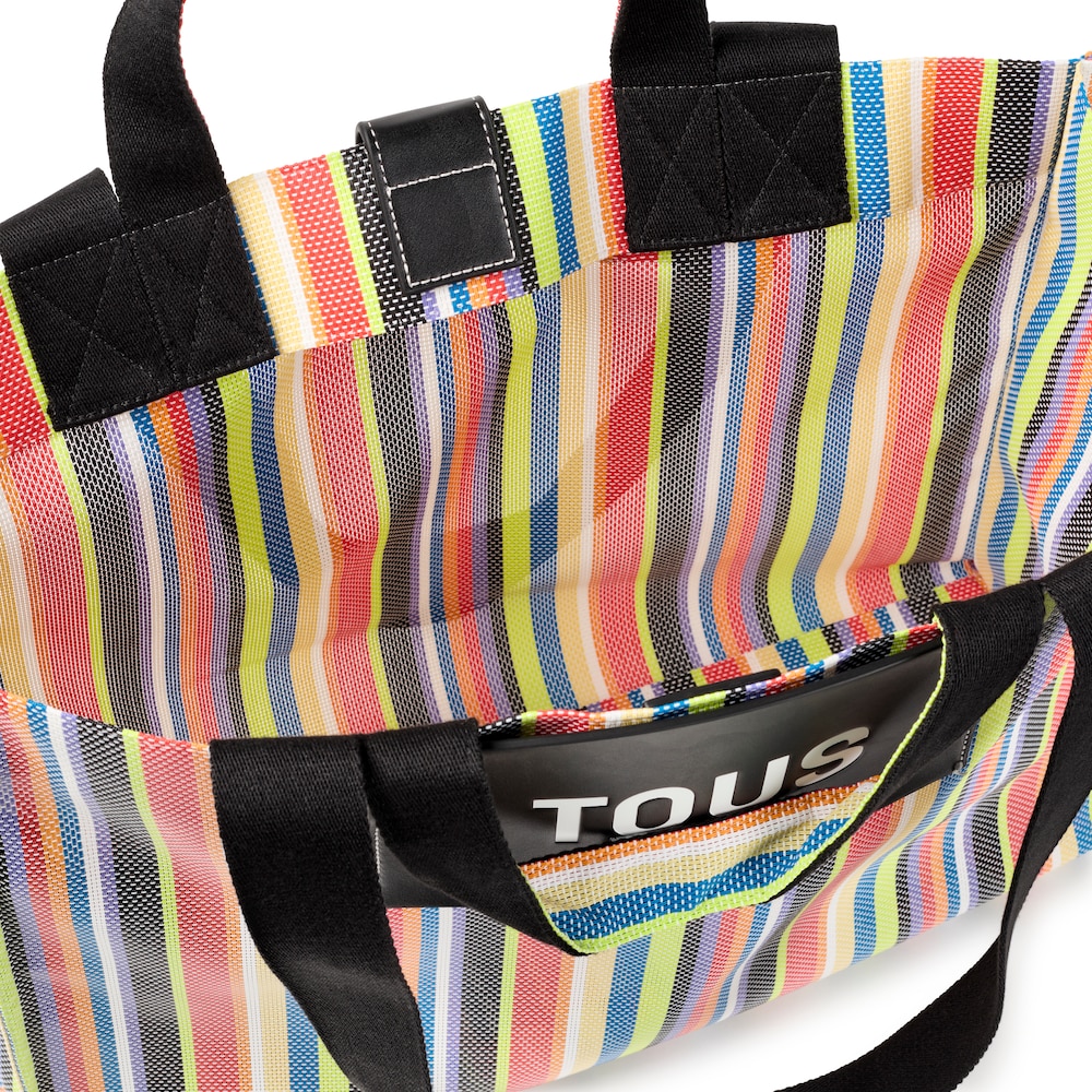 Large black TOUS Stripes Shopping bag image number 2