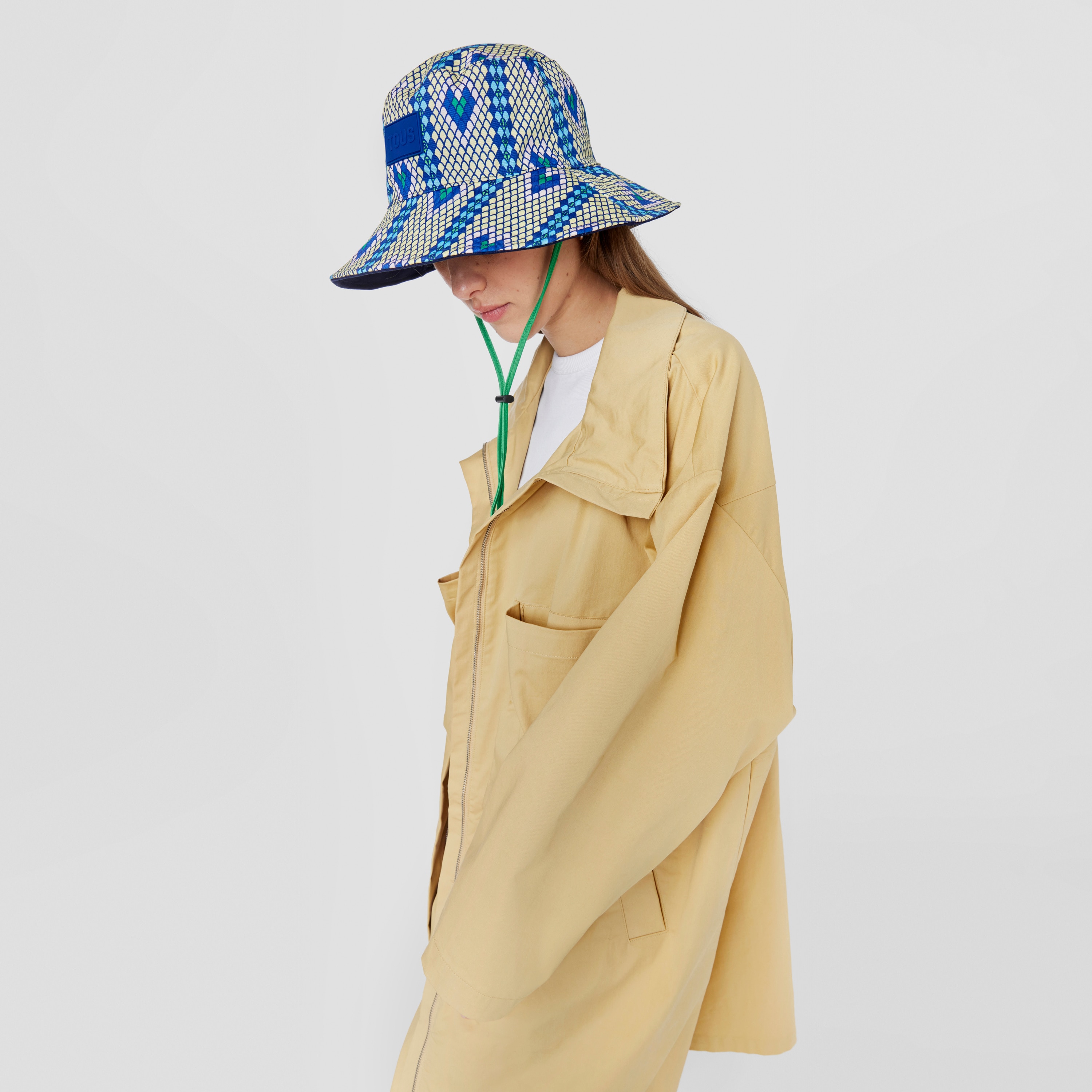 Yellow and blue reversible Bucket hat TOUS Lamba