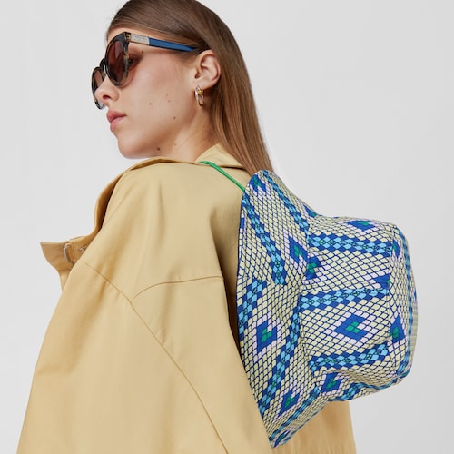 Sombrero bucket reversible amarillo y azul TOUS Lamba