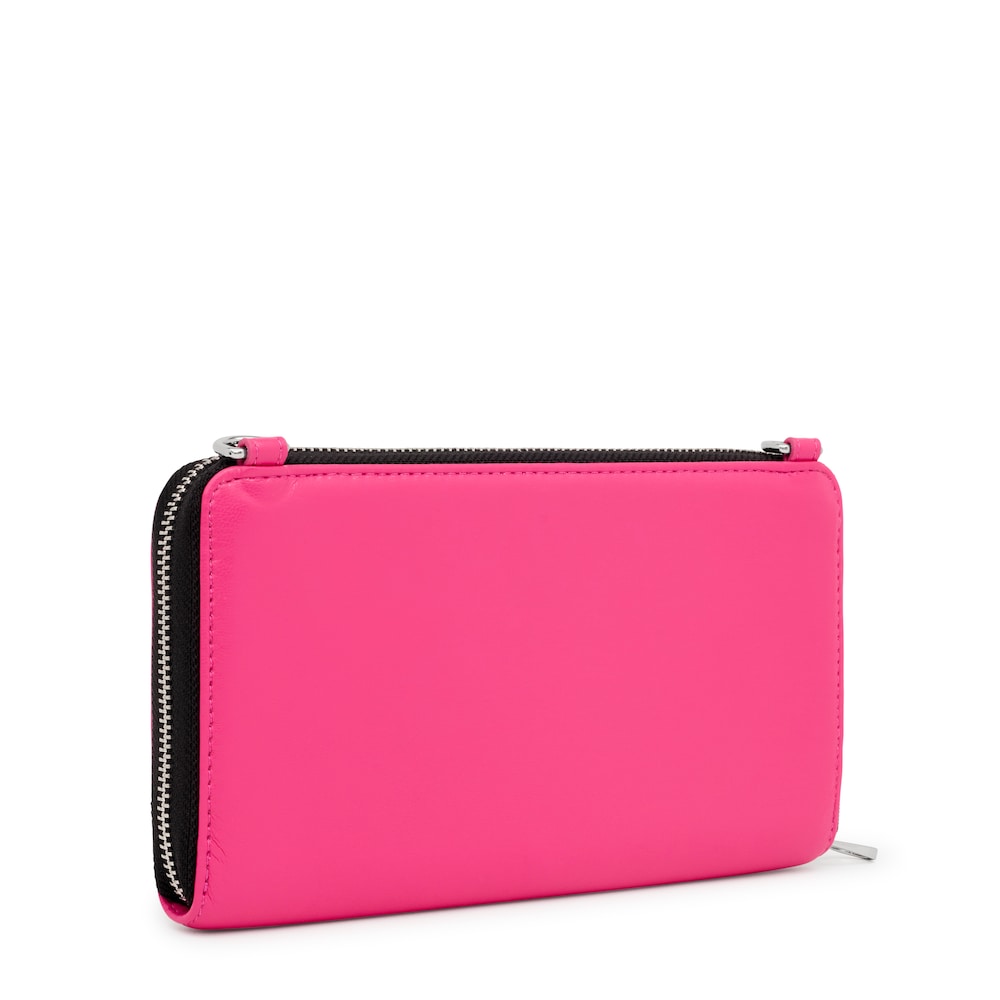 Fuchsia-colored Hanging wallet with cellphone case TOUS Carol