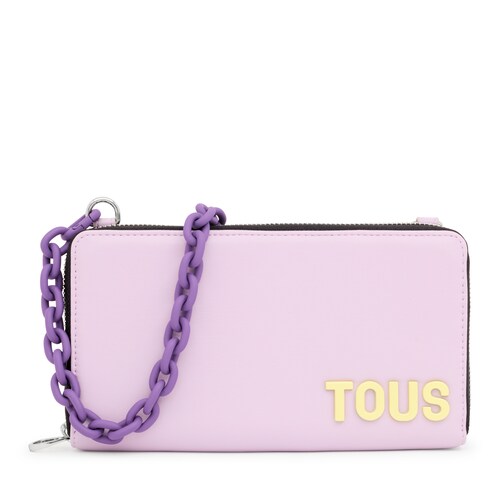 Mauve Hanging wallet with cellphone case TOUS Carol