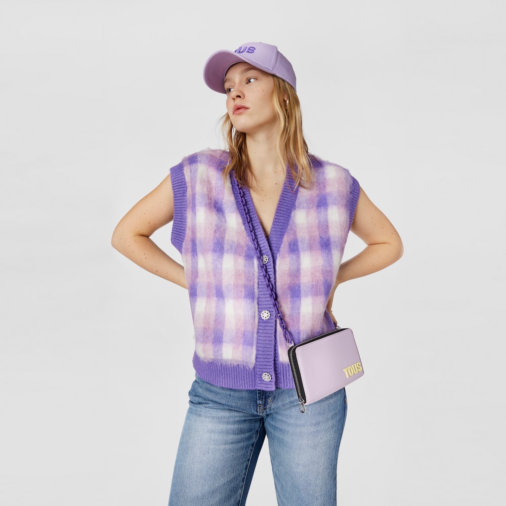 Mauve Hanging wallet with cellphone case TOUS Carol