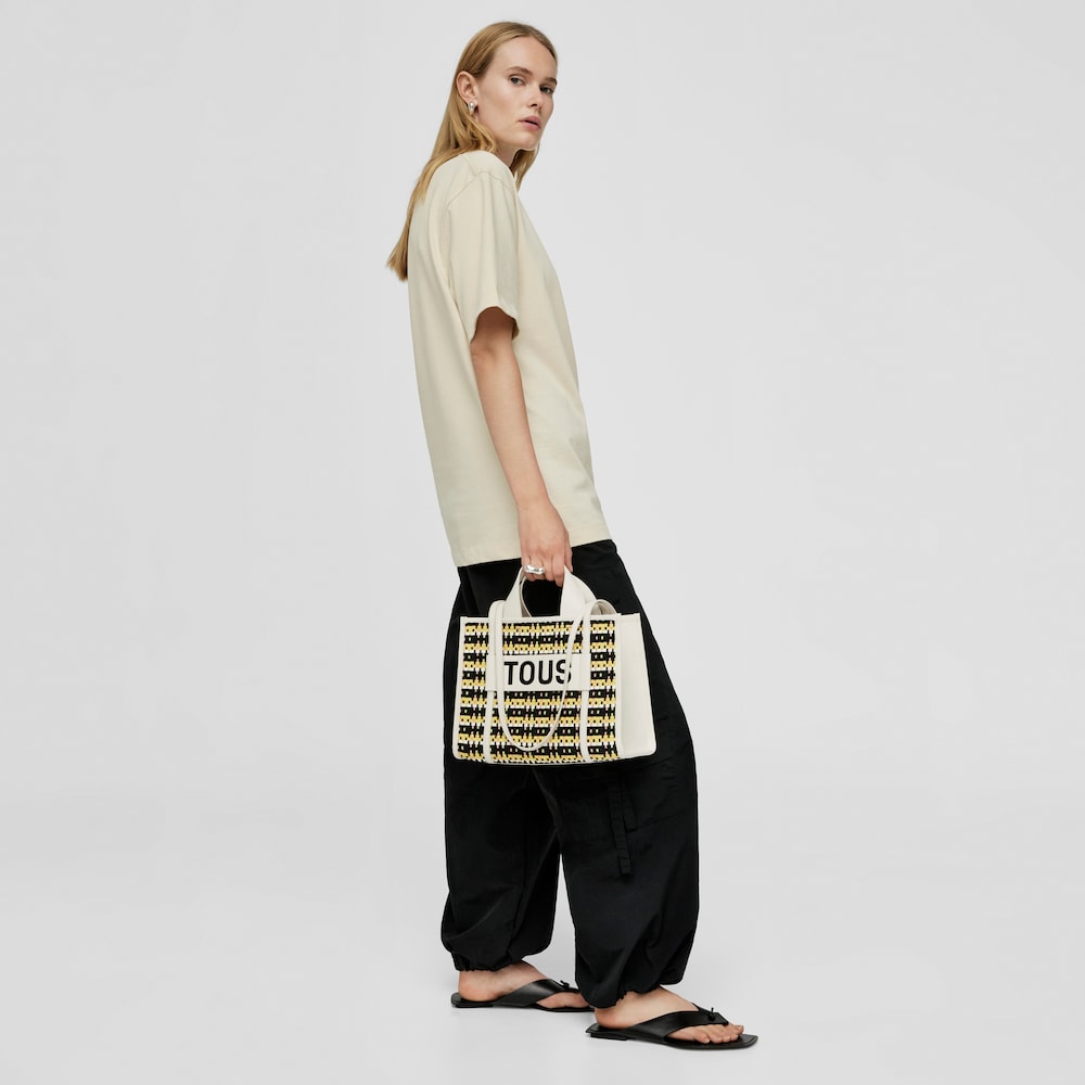 Shopping m&eacute;dia bege TOUS Amaya Braided