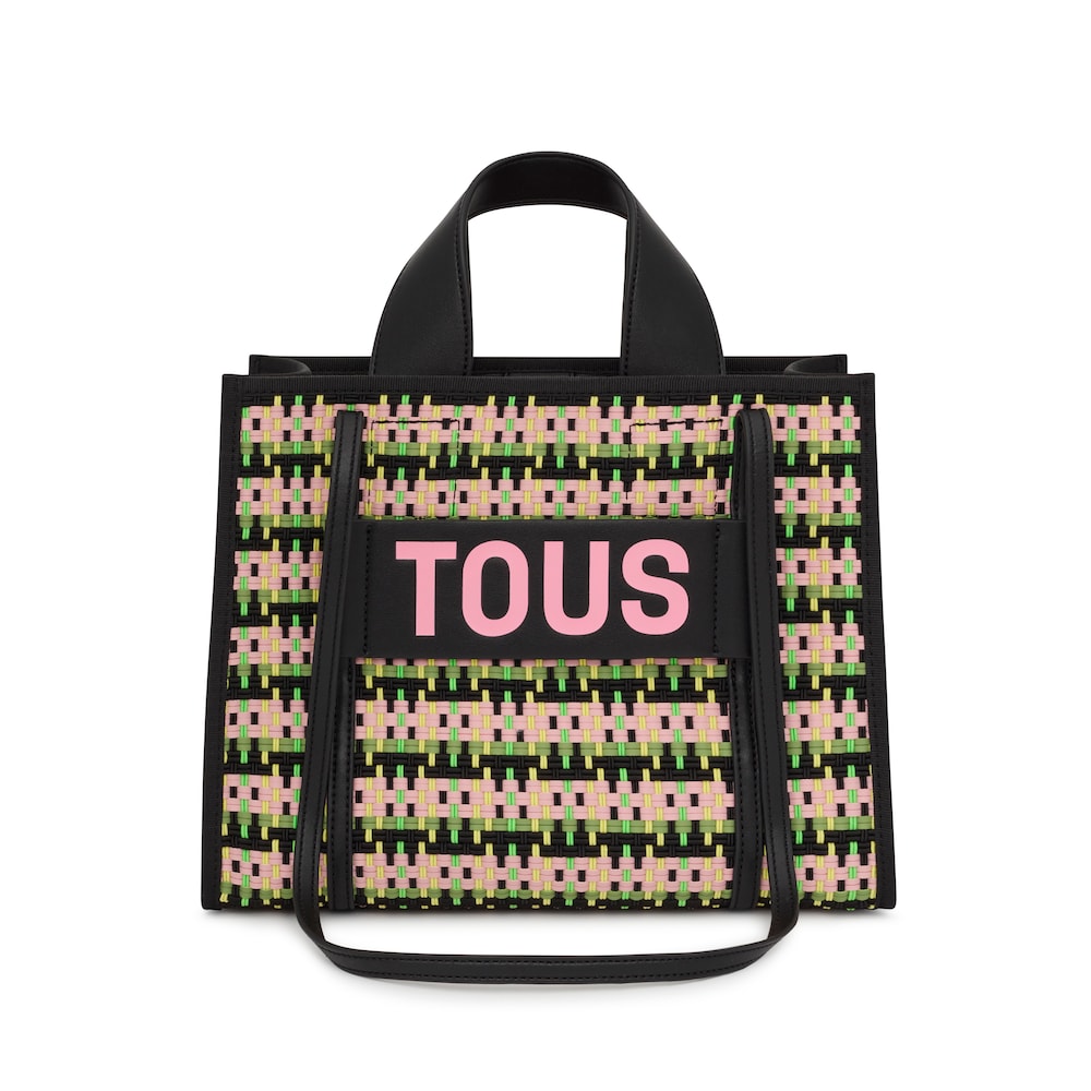 Shopping mediano negro TOUS Amaya Braided