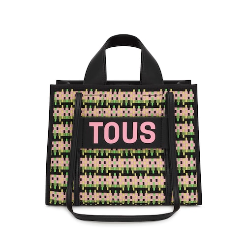 Shopping mediano negro TOUS Amaya Braided
