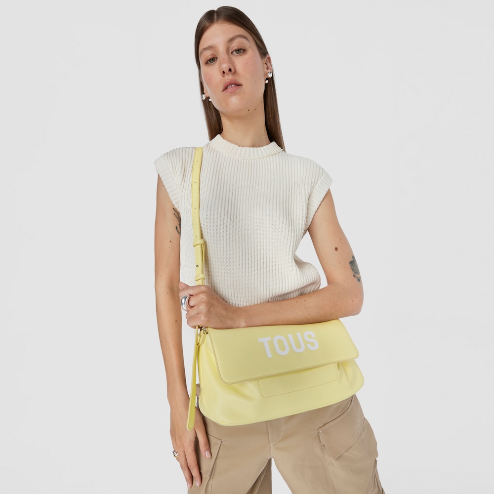 Mala a tiracolo m&eacute;dia amarela TOUS Maya