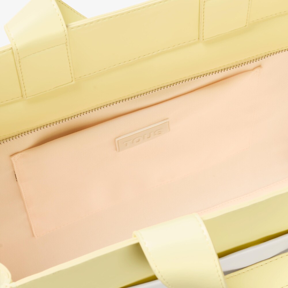 Capazo beige y amarillo TOUS Maya