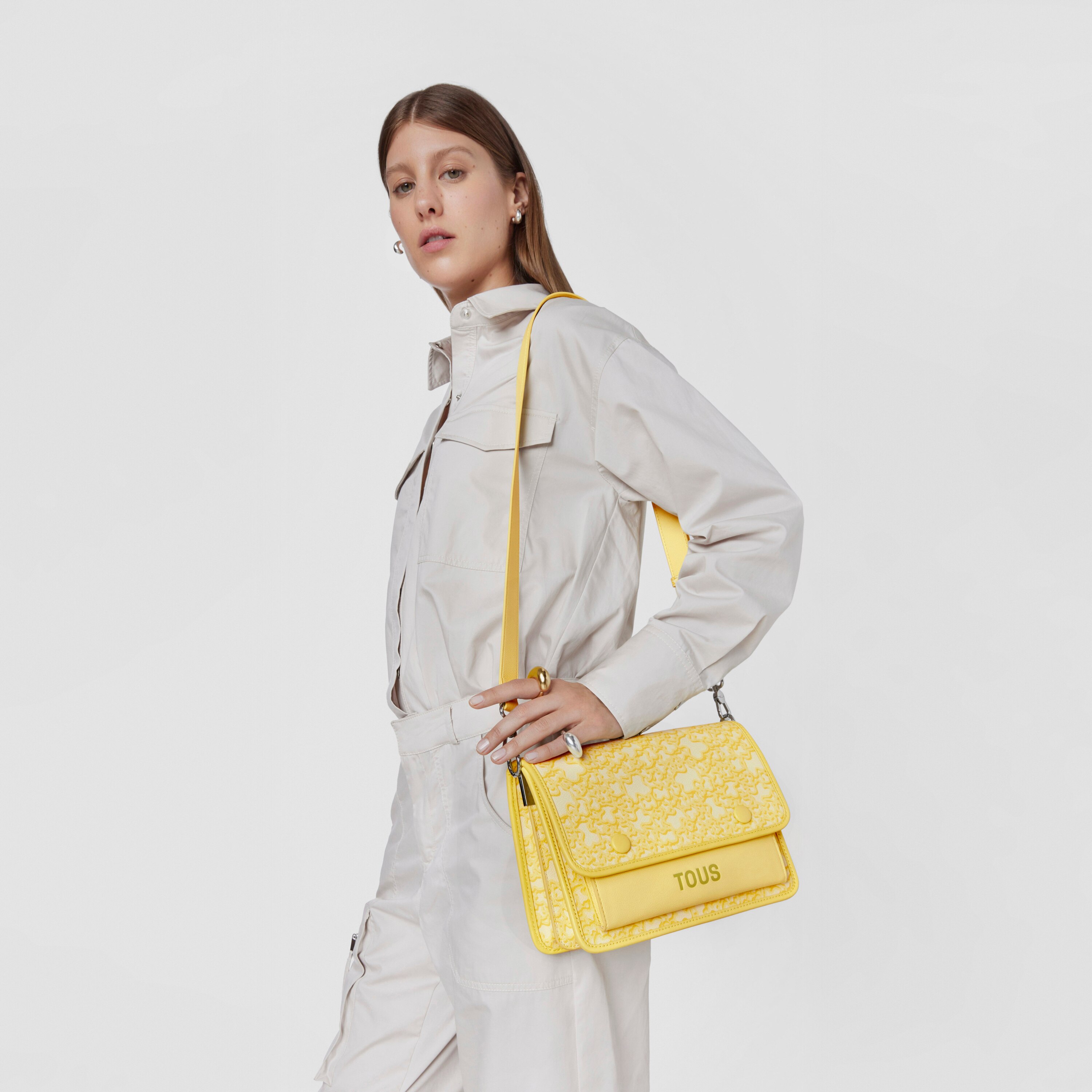 Tous トウス ミニ 財布/カオス エボリューション イエロー Medium yellow Kaos Mini Evolution Audree Crossbody bag | TOUS