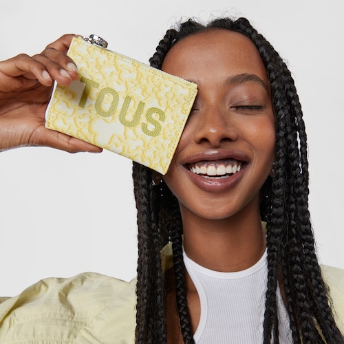 Yellow Kaos Mini Evolution Change purse-cardholder