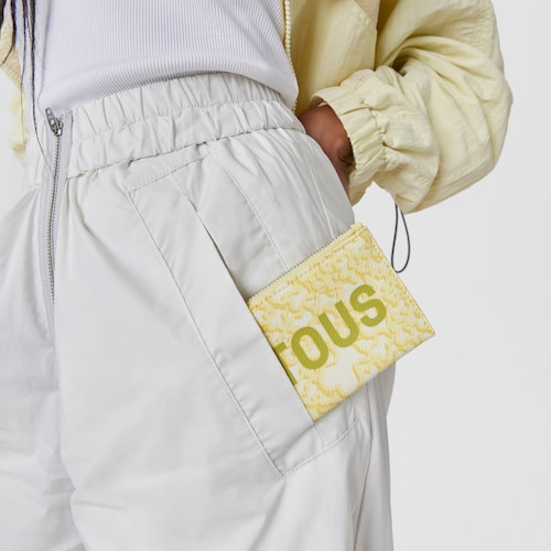 Yellow Kaos Mini Evolution Change purse-cardholder