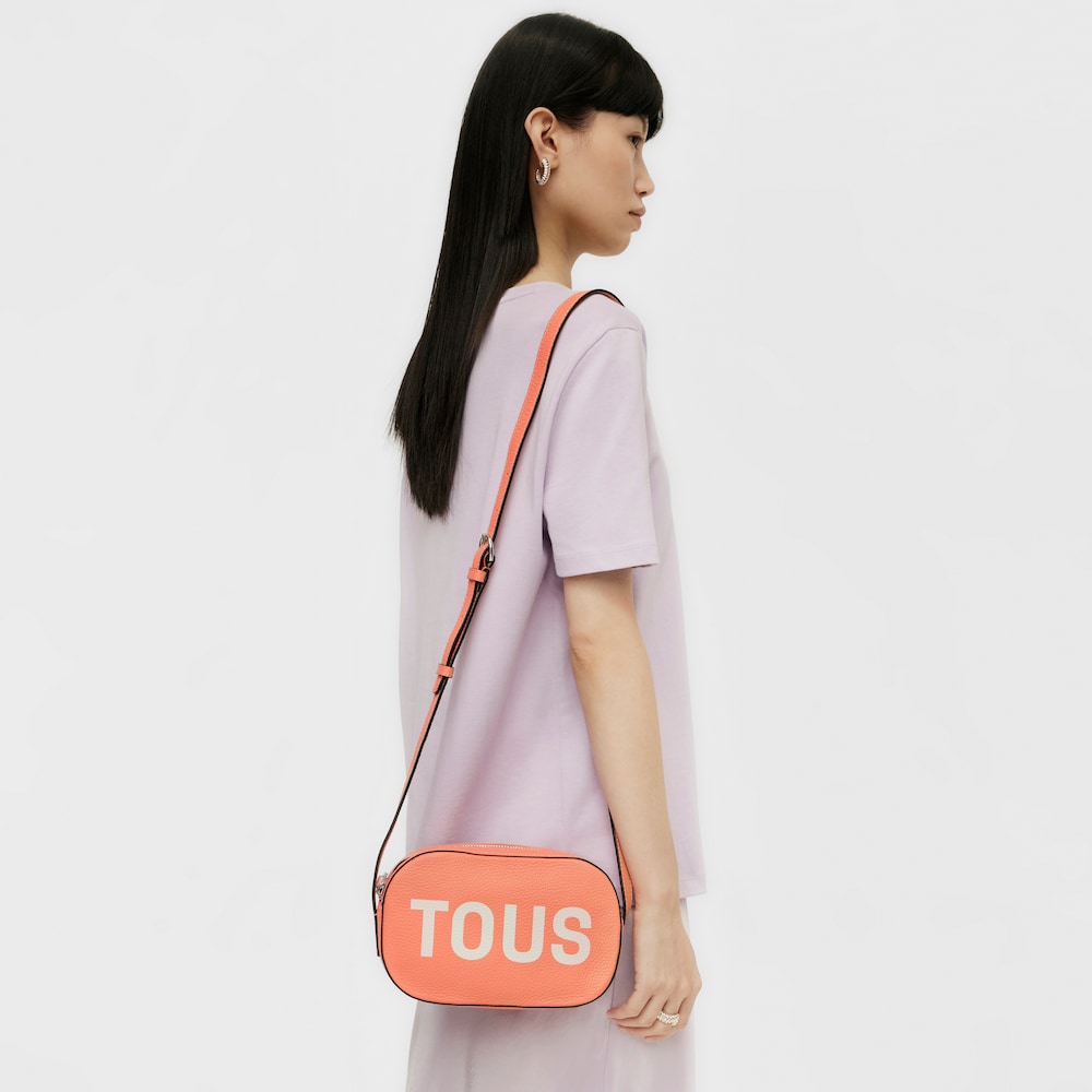 Orange leather TOUS Logo Lynn Crossbody bag image number 4