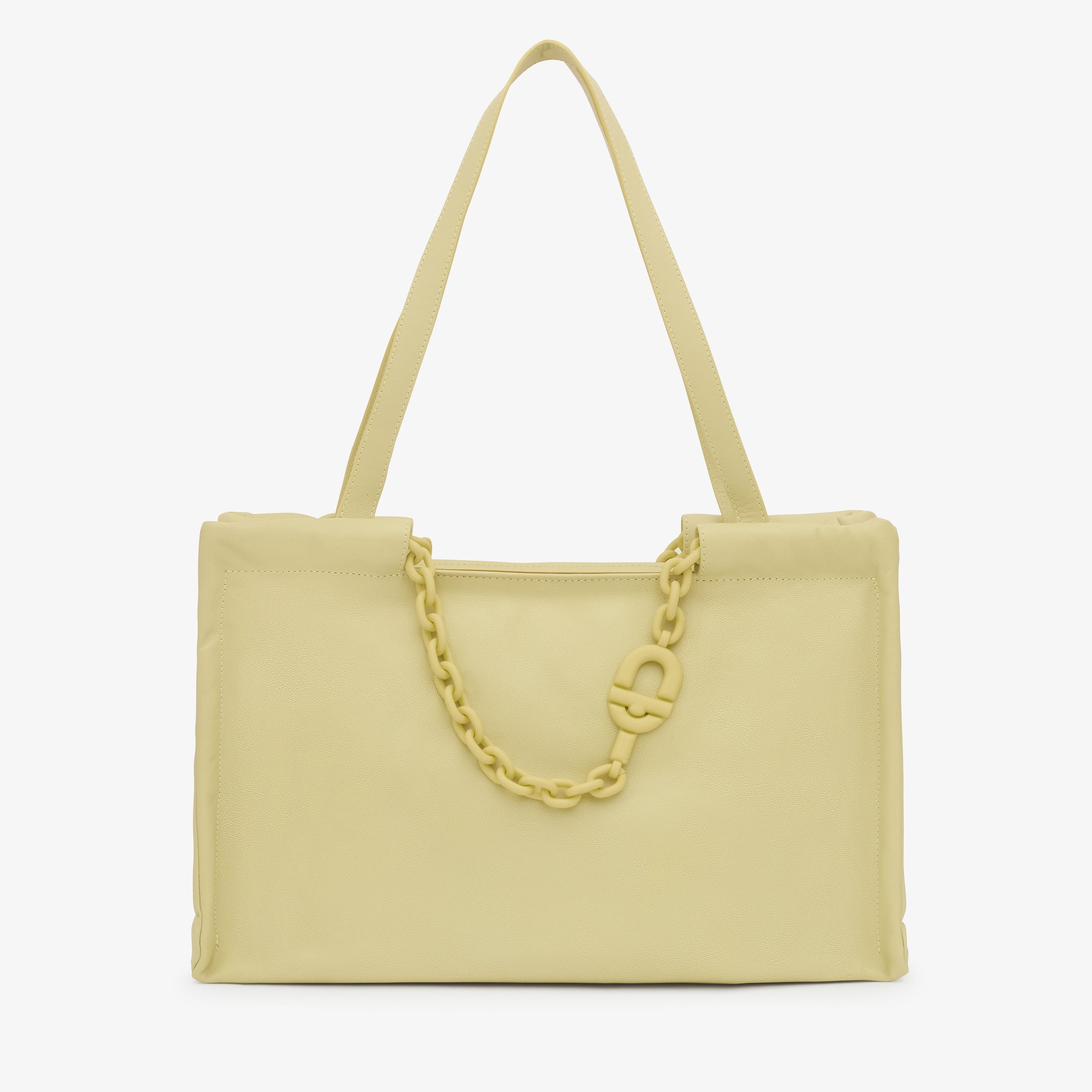 Large pale green leather Shopping bag TOUS MANIFESTO