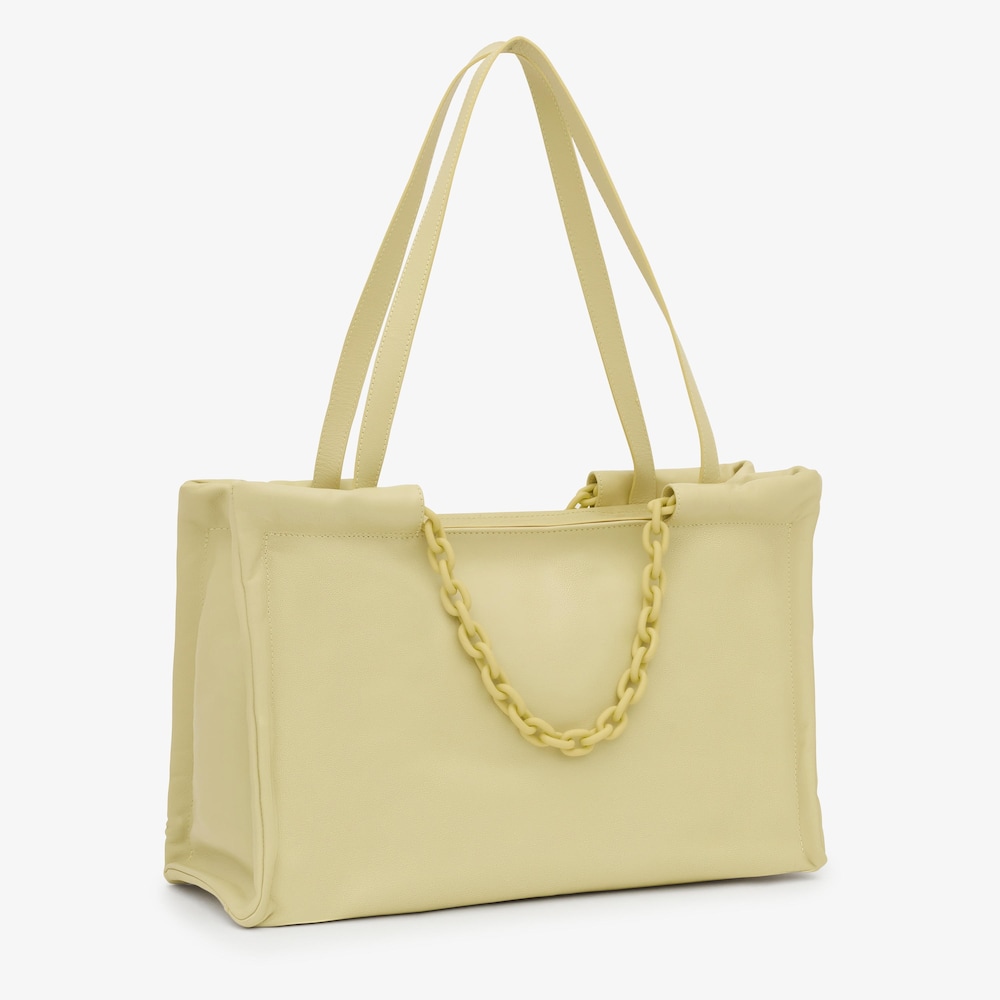 Large pale green leather Shopping bag TOUS MANIFESTO