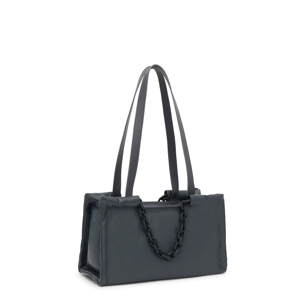 Medium dark gray leather Shopping bag TOUS MANIFESTO