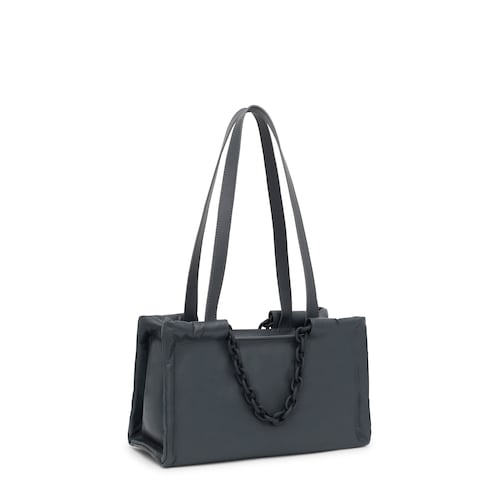 Medium dark gray leather Shopping bag TOUS MANIFESTO