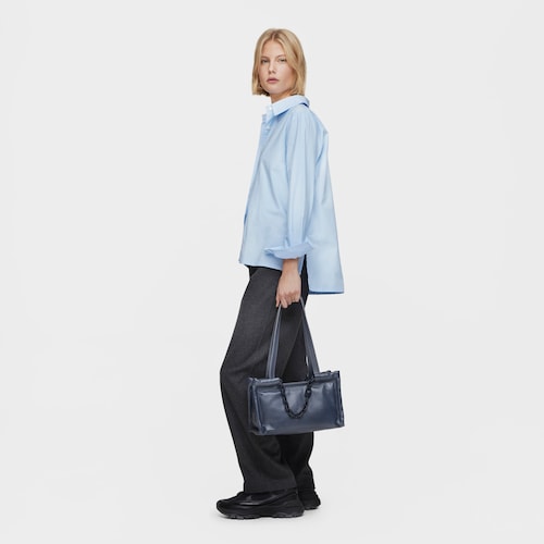 Medium dark gray leather Shopping bag TOUS MANIFESTO