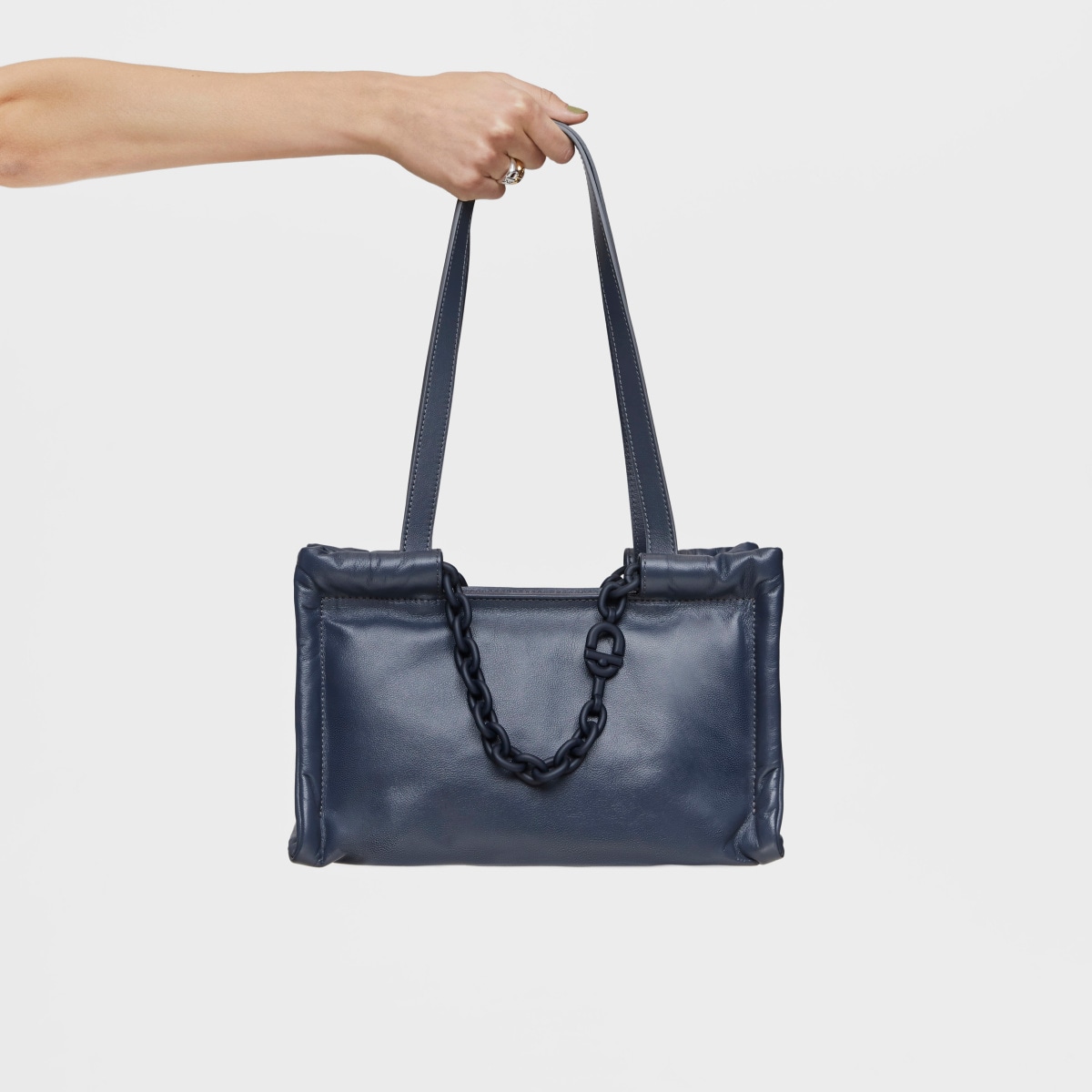 Medium dark gray leather Shopping bag TOUS MANIFESTO