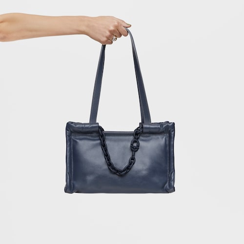 Medium dark gray leather Shopping bag TOUS MANIFESTO