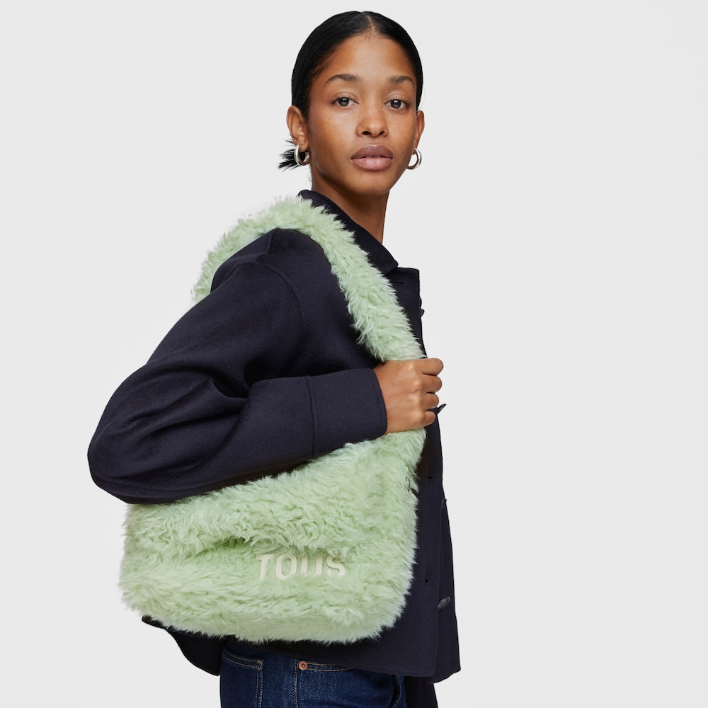 Borsa a tracolla media verde menta TOUS Carol Warm