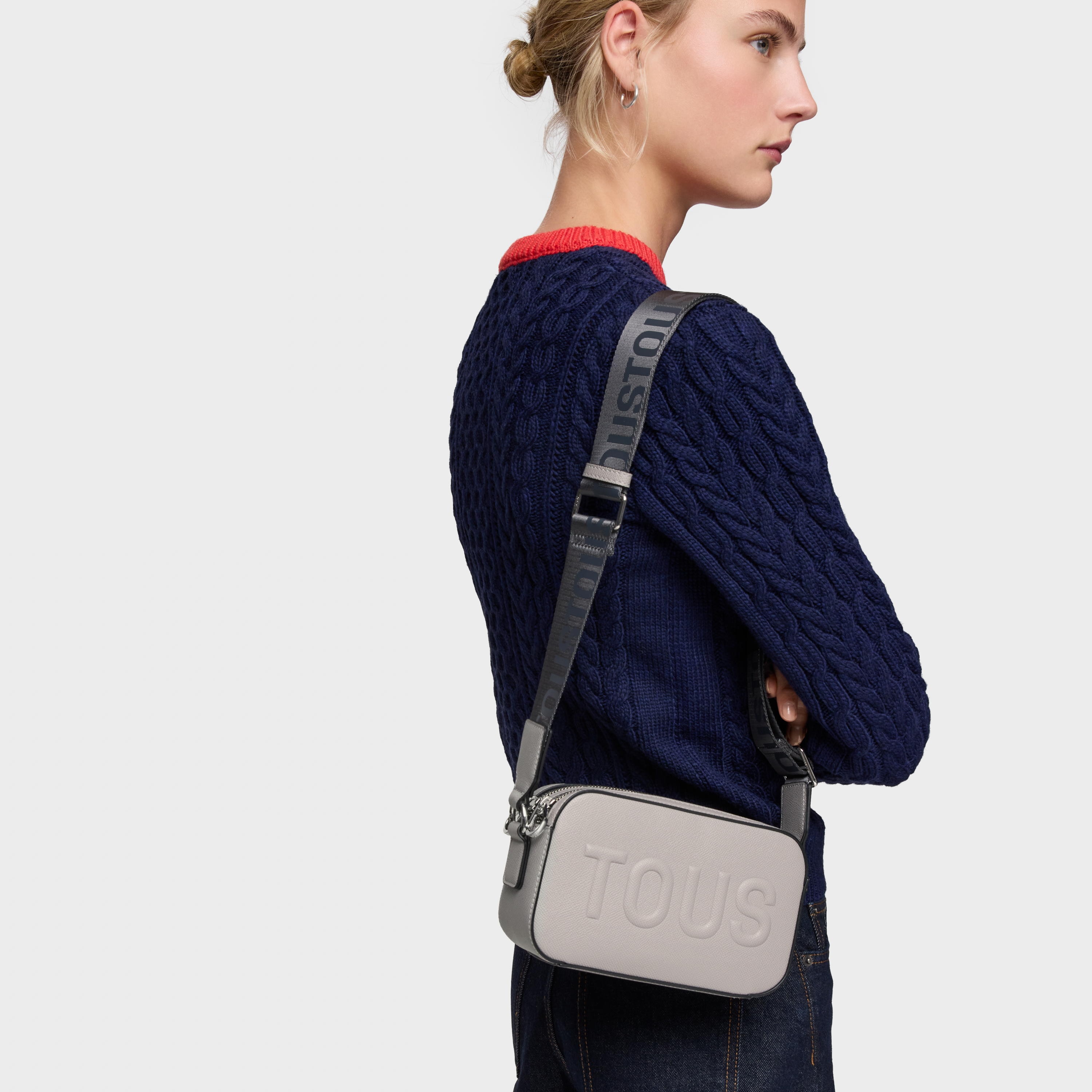 Gray TOUS La Rue New Crossbody reporter bag