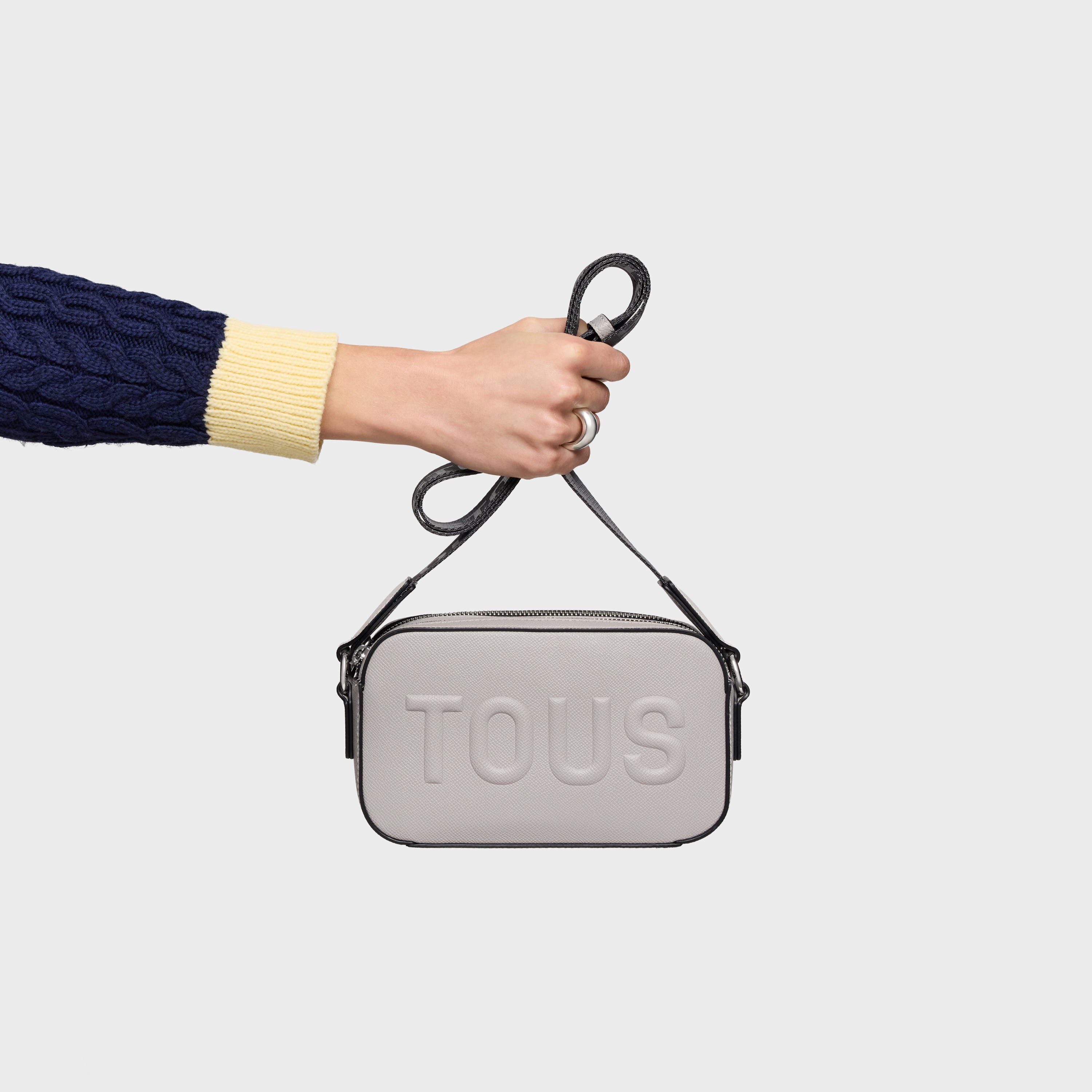 Gray TOUS La Rue New Crossbody reporter bag