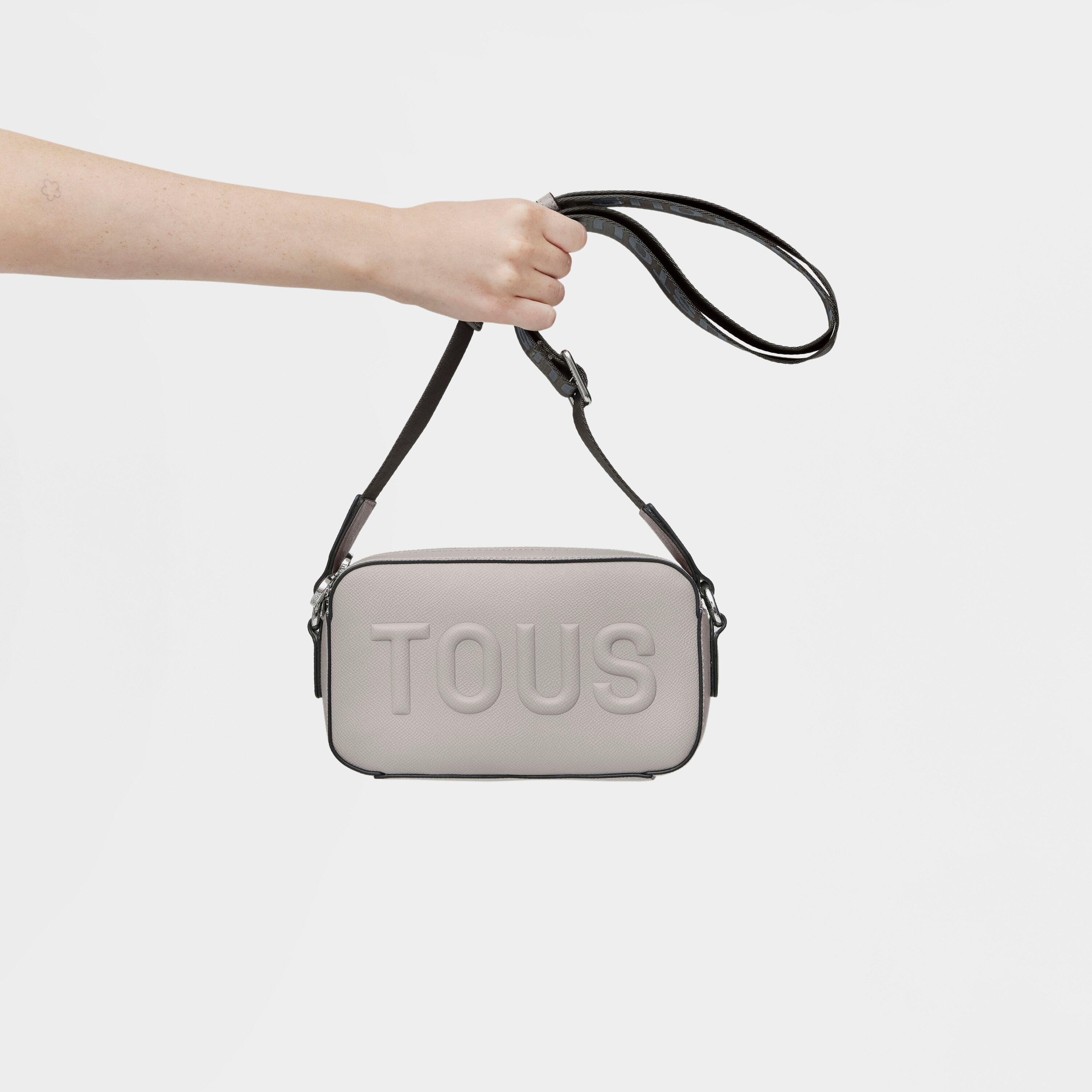 Gray TOUS La Rue New Crossbody reporter bag