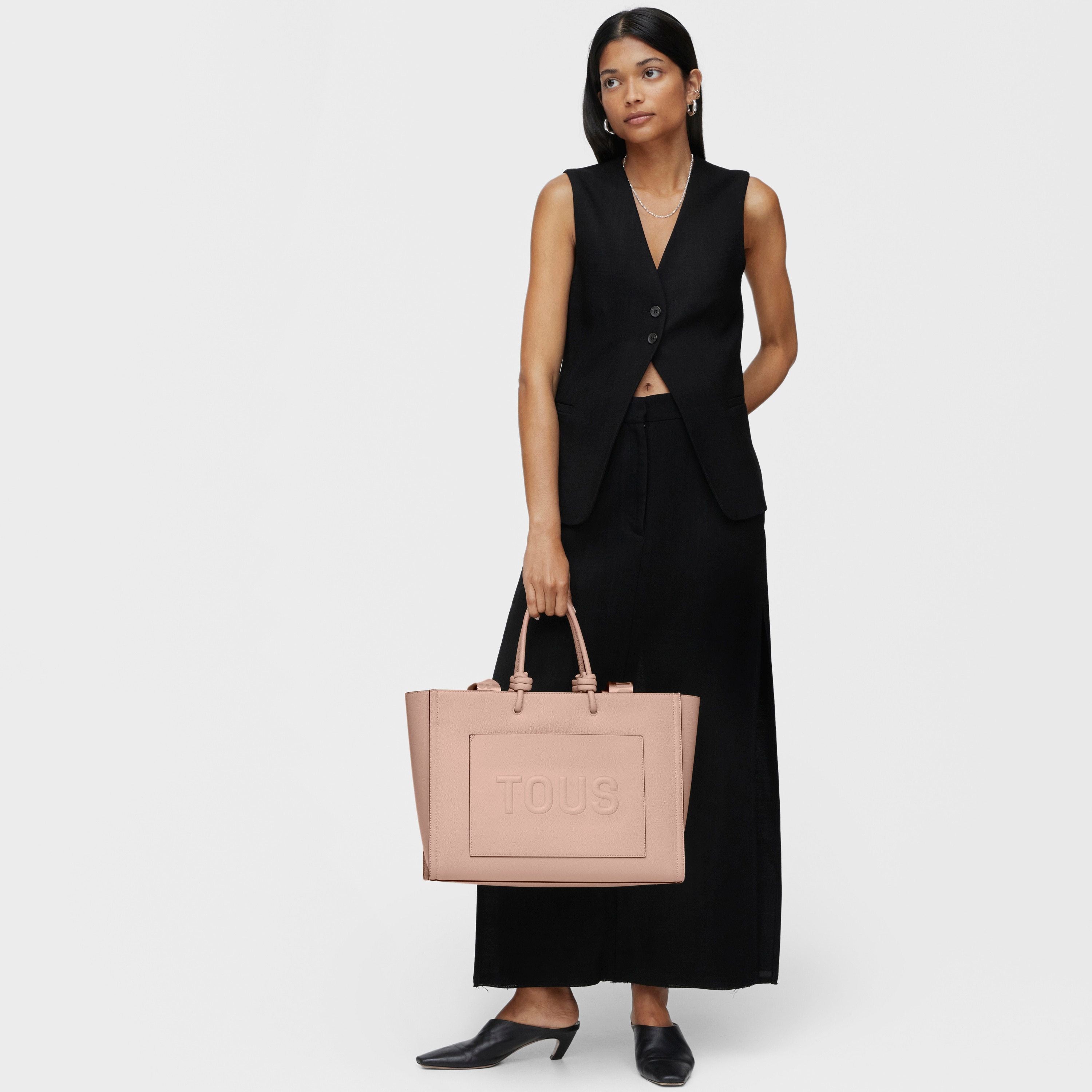 Large taupe TOUS La Rue New Amaya Shopping bag