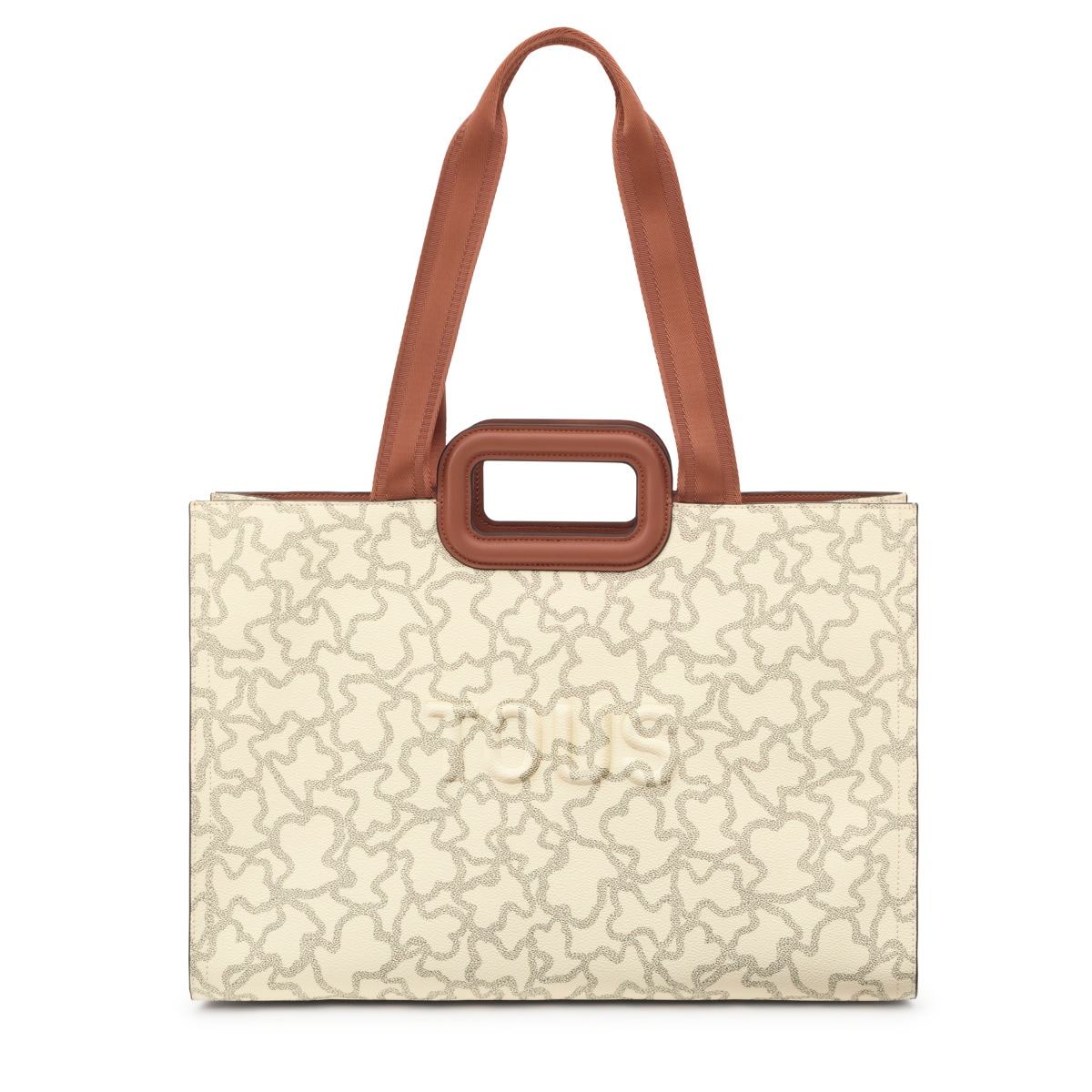 Large beige Kaos Icon Amaya Shopping Bag