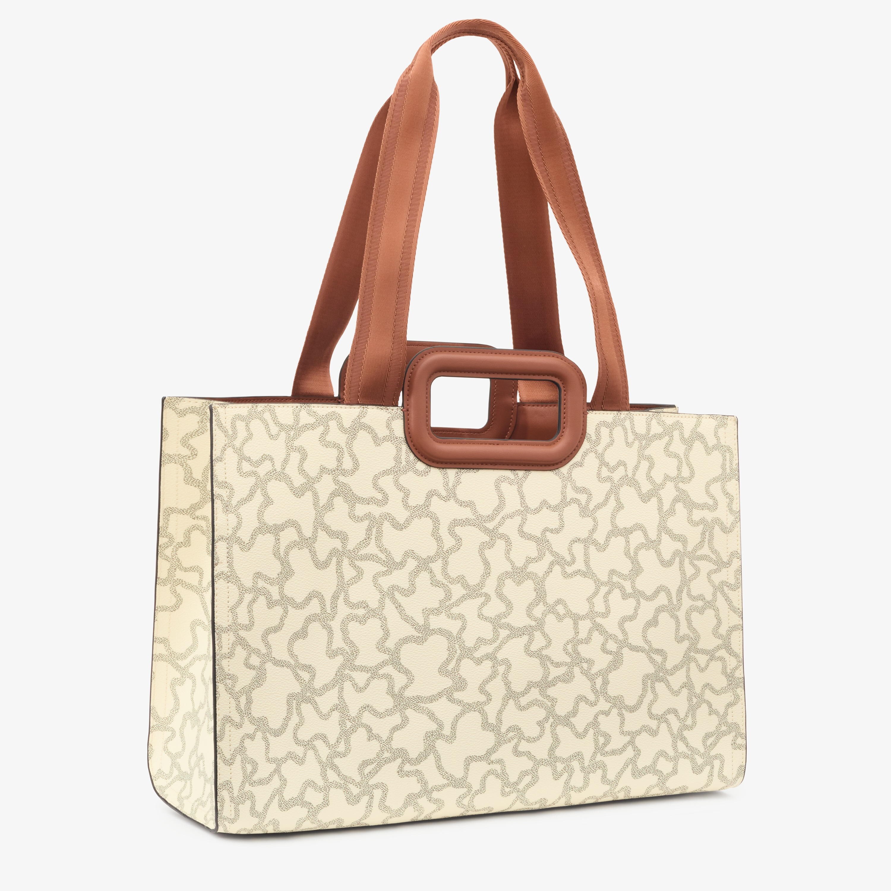 Large beige Kaos Icon Amaya Shopping Bag