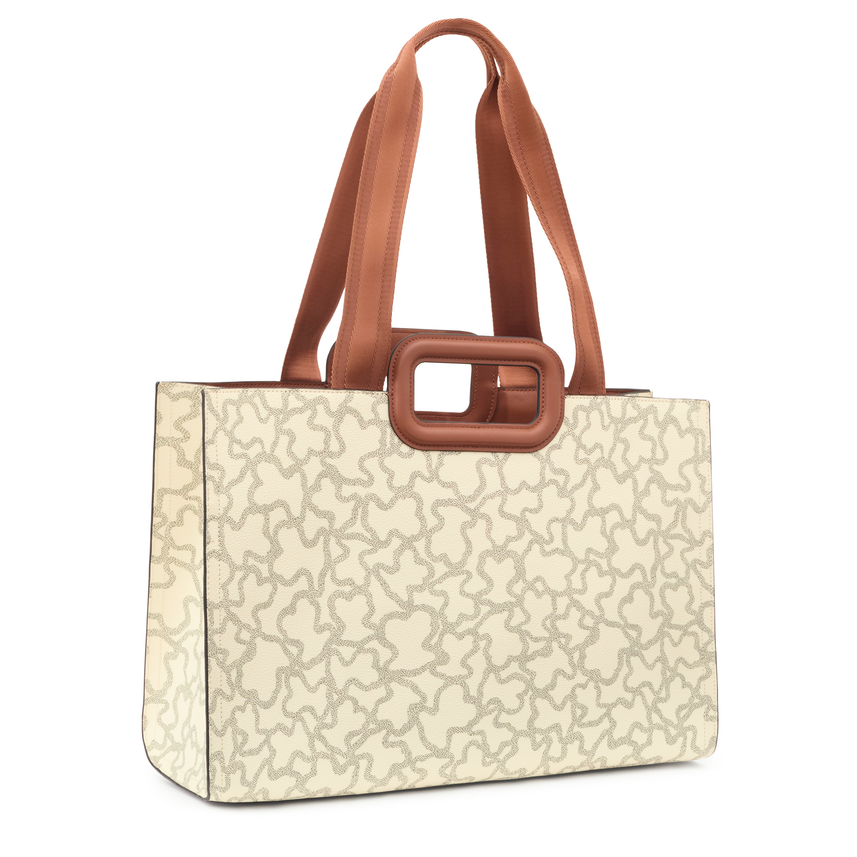 Large beige Kaos Icon Amaya Shopping Bag